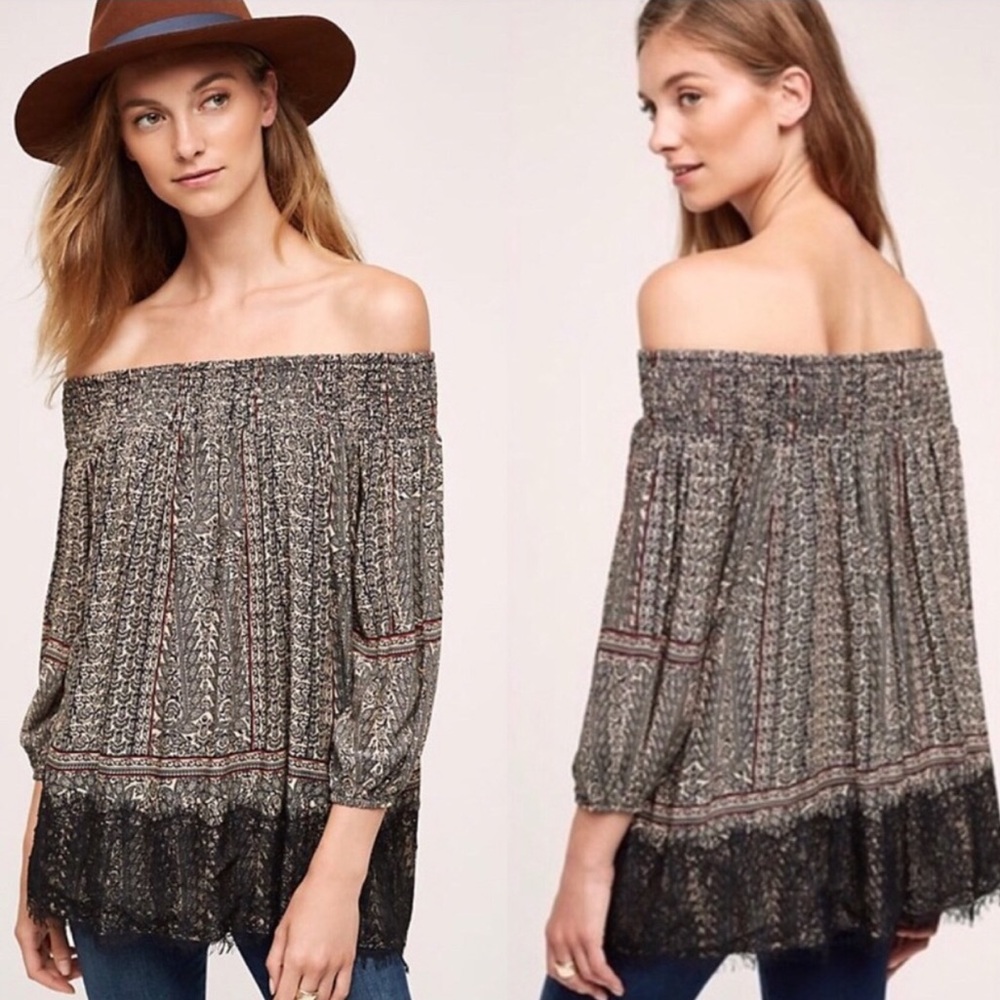 Anthropologie Vanessa Virginia Augusta Lace Top